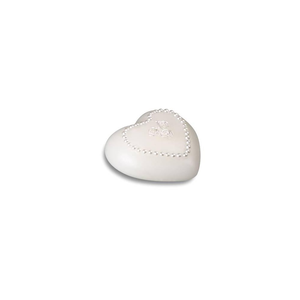CANDELA CUORE D8XH8CM BIANCO